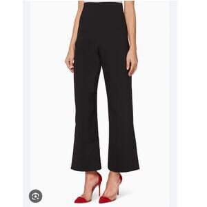 SOLACE LONDON Dafina Bonded Wide-leg Pants High Rise Black size US 6